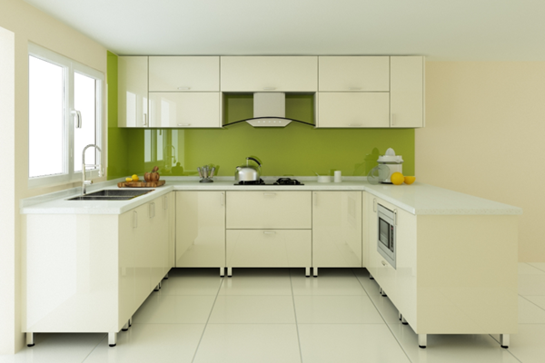 Cũng như tủ bếp dạng chữ I, tủ bếp dạng chữ U khi được sử dụng tông màu sáng cũng giúp cho căn bếp trở nên rộng rãi hơn trước rất nhiều dù diện tích đi lại bị thu hẹp đáng kể