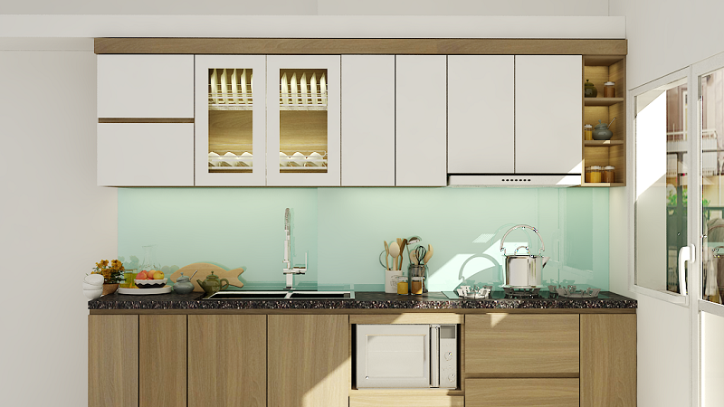 Tủ bếp Acrylic là gì? Ưu và nhược điểm của tủ bếp Acrylic