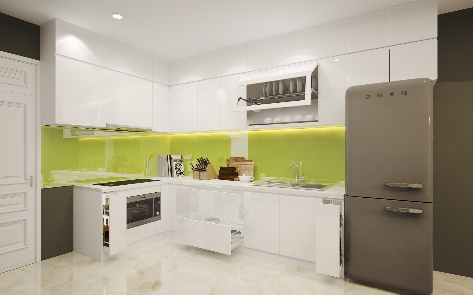 Ý nghĩa tủ bếp thông minh Acrylic với không gian bếp hiện đại